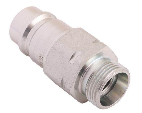 Szybkozłącze hydrauliczne wtyczka z eliminatorem ciśnienia m22x1.5 gwint zew euro 9100822w iso 7241-a waryński