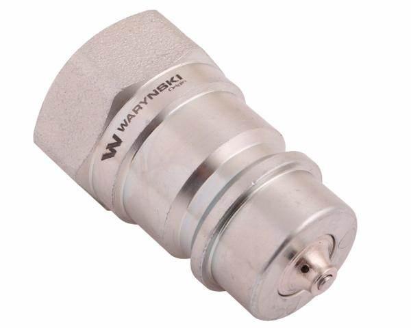 Szybkozłącze hydrauliczne wtyczka z eliminatorem ciśnienia g1/2"bsp gwint wew iso 7241-a waryński