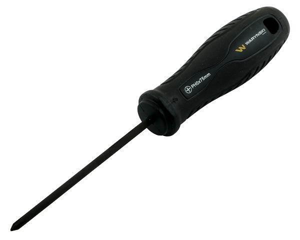 Wkrętak ph0 75mm stal svcm waryński | WMW010