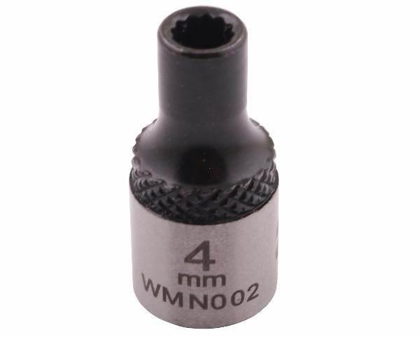 Nasadka dwunastokątna 1/4" 4mm crv50bv30 din 3124 waryński - zdjęcie 3