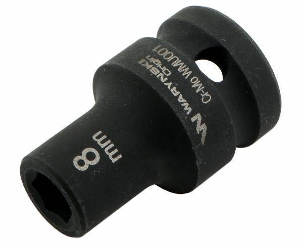 Nasadka udarowa sześciokątna 1/2" 8mm crmo din 3129 waryński