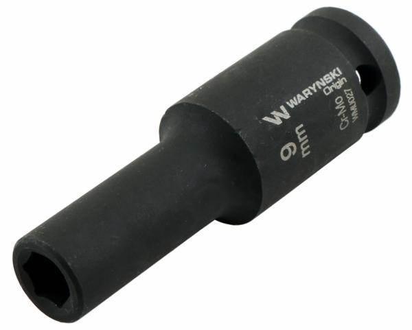 Nasadka udarowa sześciokątna długa 1/2" 9mm crmo din 3129 waryński
