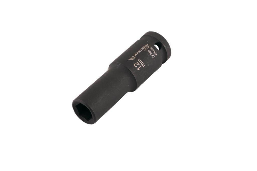 Nasadka udarowa sześciokątna długa 1/2" 12mm crmo din 3129 waryński