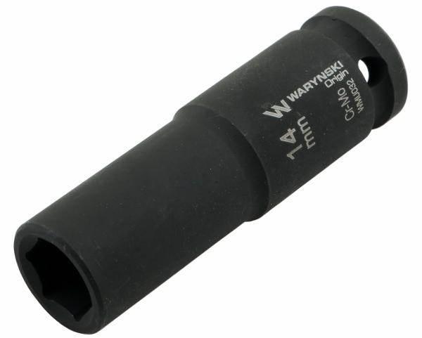 Nasadka udarowa sześciokątna długa 1/2" 14mm crmo din 3129 waryński - zdjęcie 2