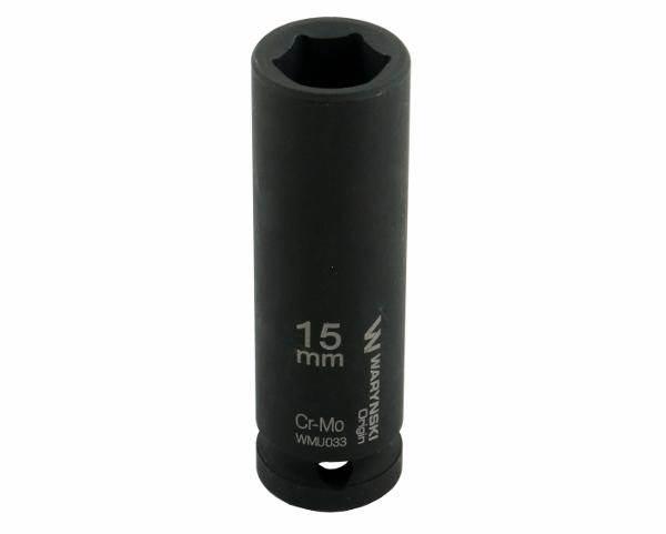 Nasadka udarowa sześciokątna długa 1/2" 15mm crmo din 3129 waryński - zdjęcie 4