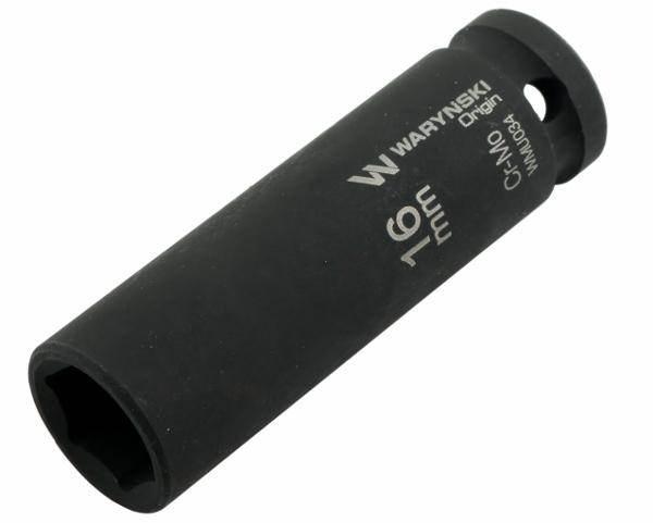 Nasadka udarowa sześciokątna długa 1/2" 16mm crmo din 3129 waryński - zdjęcie 2