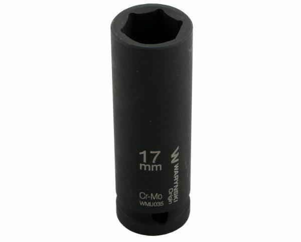 Nasadka udarowa sześciokątna długa 1/2" 17mm crmo din 3129 waryński - zdjęcie 4