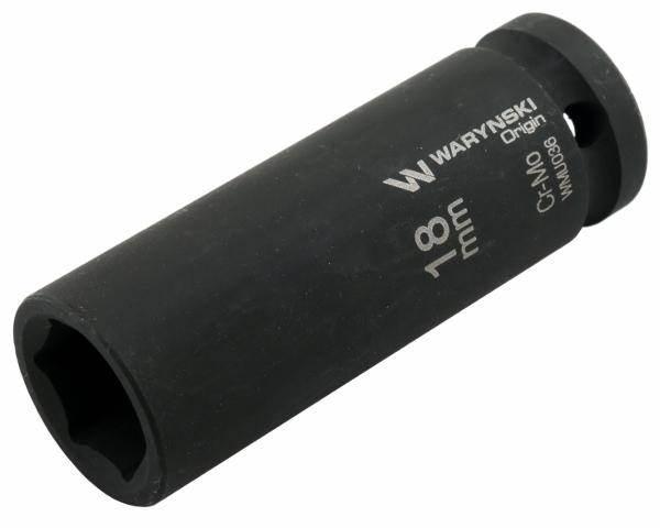 Nasadka udarowa sześciokątna długa 1/2" 18mm crmo din 3129 waryński - zdjęcie 2