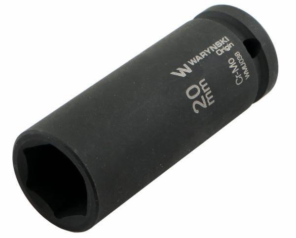 Nasadka udarowa sześciokątna długa 1/2" 20mm crmo din 3129 waryński