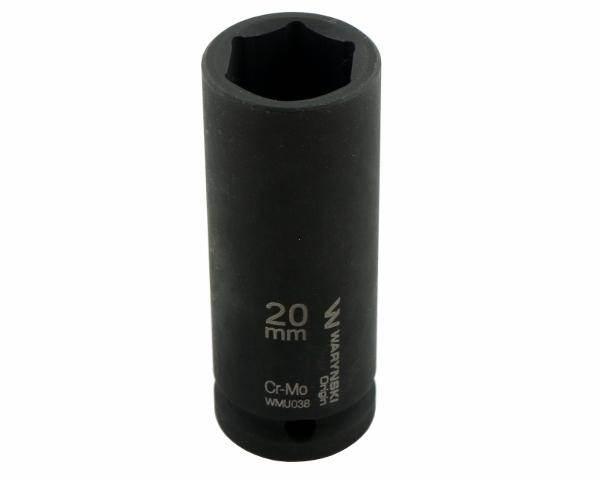 Nasadka udarowa sześciokątna długa 1/2" 20mm crmo din 3129 waryński - zdjęcie 4