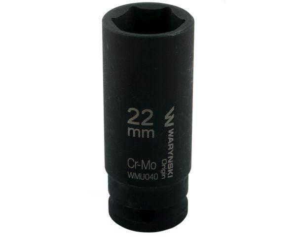 Nasadka udarowa sześciokątna długa 1/2" 22mm crmo din 3129 waryński - zdjęcie 4
