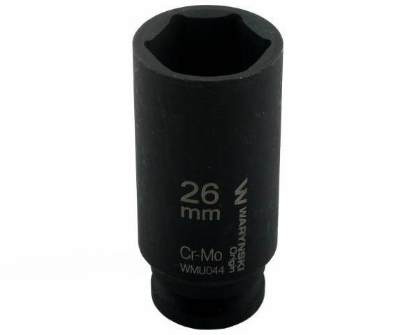 Nasadka udarowa sześciokątna długa 1/2" 26mm crmo din 3129 waryński