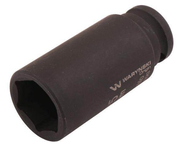 Nasadka udarowa sześciokątna długa 1/2" 27mm crmo din 3129 waryński