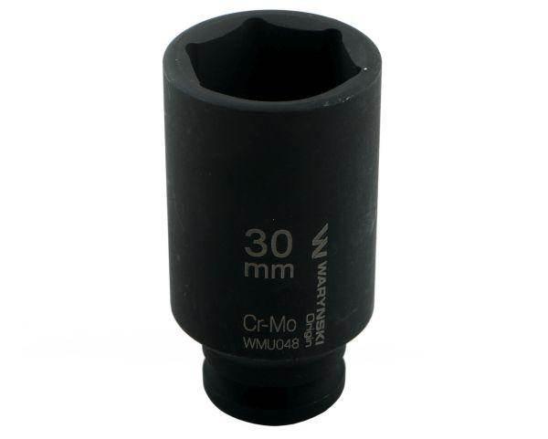 Nasadka udarowa sześciokątna długa 1/2" 30mm crmo din 3129 waryński