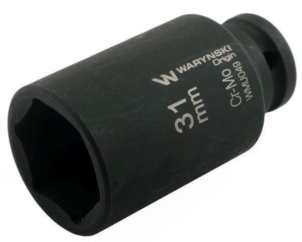 Nasadka udarowa sześciokątna długa 1/2" 31mm crmo din 3129 waryński