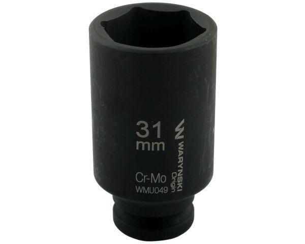 Nasadka udarowa sześciokątna długa 1/2" 31mm crmo din 3129 waryński - zdjęcie 4