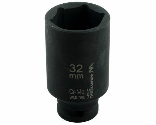 Nasadka udarowa sześciokątna długa 1/2" 32mm crmo din 3129 waryński - zdjęcie 4