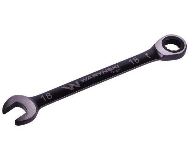 Klucz płasko-oczkowy 18mm z grzechotką 72 zęby standard asme b107-2010 wary