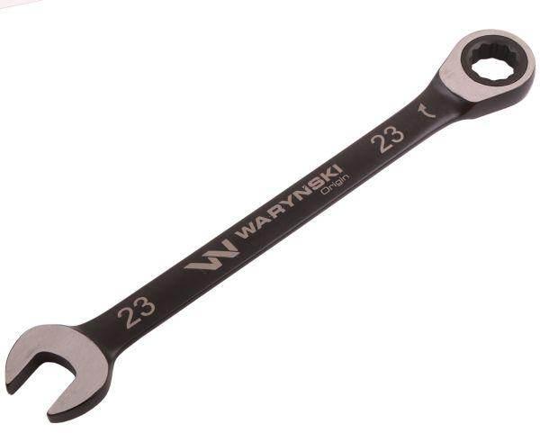 Klucz płasko-oczkowy 23mm z grzechotką 72 zęby standard asme b107-2010 wary