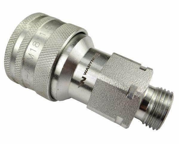 Szybkozłącze hydrauliczne gniazdo m18x1.5 gwint zewnętrzny euro 9100818g is