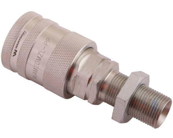 Szybkozłącze hydrauliczne gniazdo long m20x1.5 gwint zewnętrzny euro push-pull iso 7241-a waryński