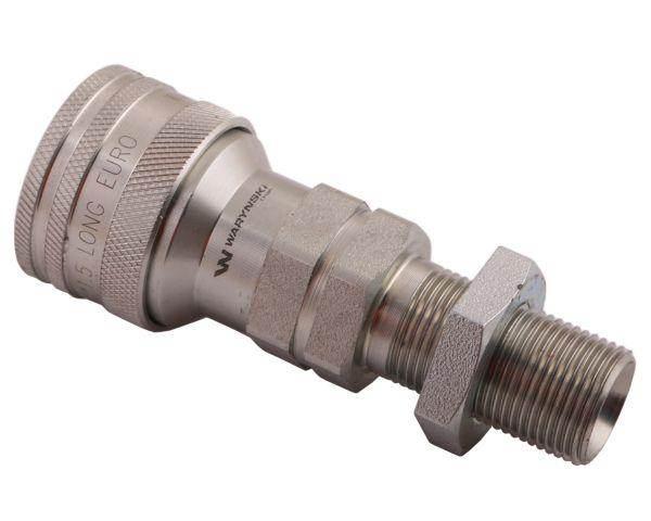 Szybkozłącze hydrauliczne gniazdo long m20x1.5 gwint zewnętrzny euro iso 7241-a waryński