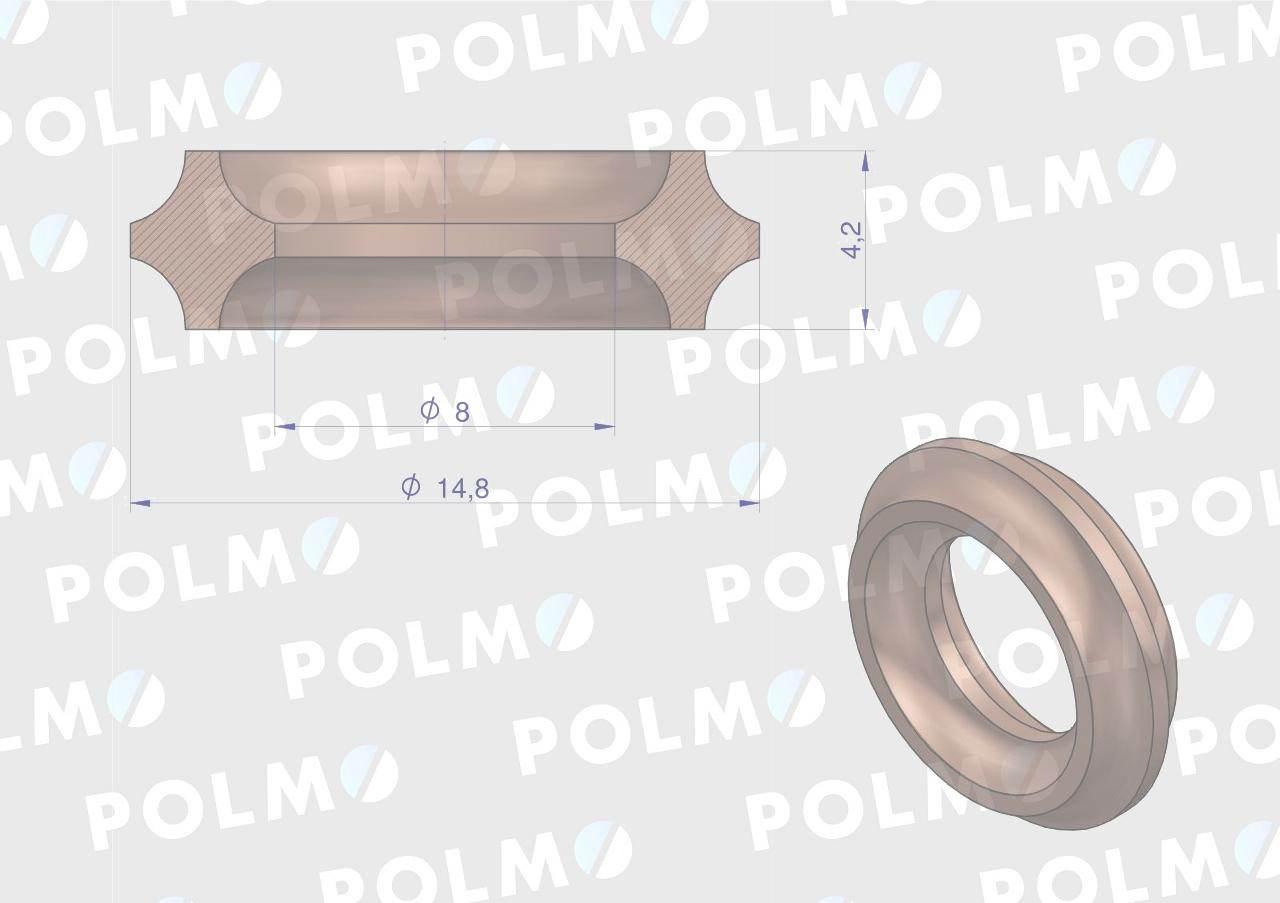 Uszczelka manometryczna do przyłącza z gwintami g3/8" g1/2" i m20x1.5 cu wy - zdjęcie 2
