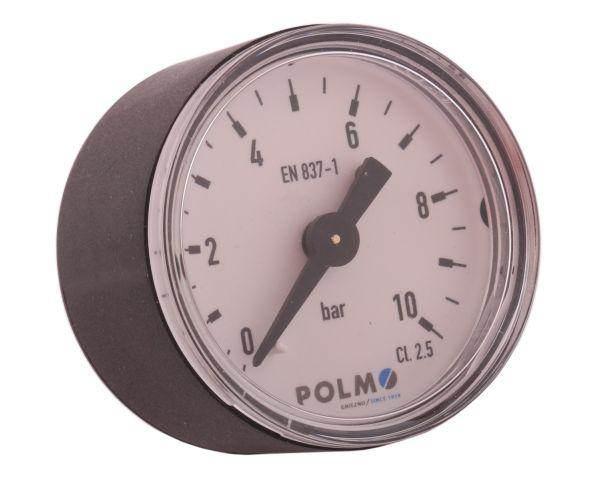 Manometr suchy m40 0-10 bar gwint g1/8" tylne przyłącze obudowa plastikowa polmo