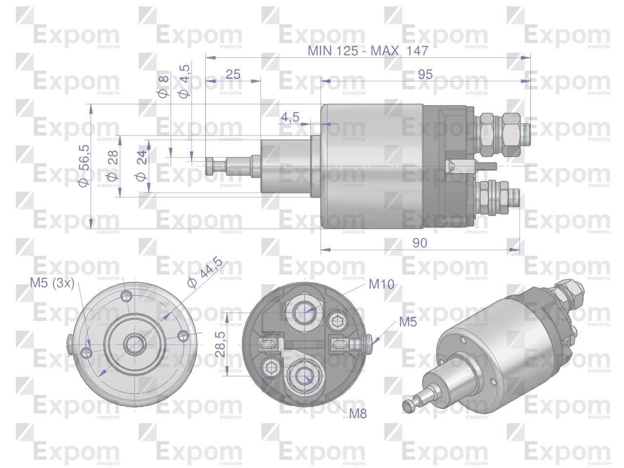 Wyłącznik włącznik rozrusznika z przekładnią 9142722 7154612 mtz t25 c-330 c-360 blue line expom kwidzyn eu - zdjęcie 2