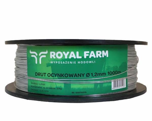 Drut szpula do pastucha 1000m ocynkowany fi 1.2mm royal farm rm-105010019