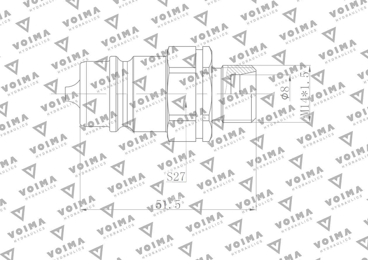 Szybkozłącze hydrauliczne wtyczka euro m14x1.5 gz 9100814w voima - zdjęcie 2