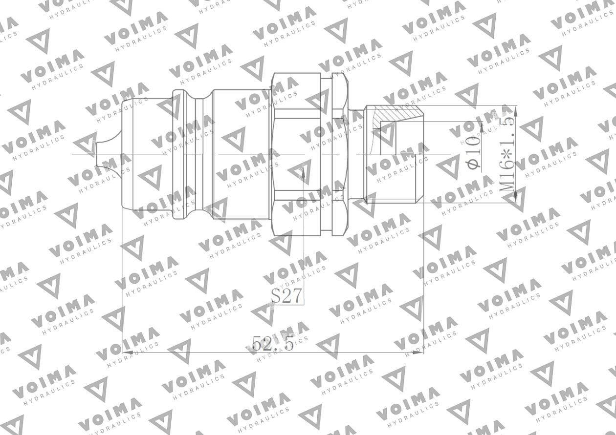 Szybkozłącze hydrauliczne wtyczka euro m16x1.5 gz 9100816w voima - zdjęcie 2