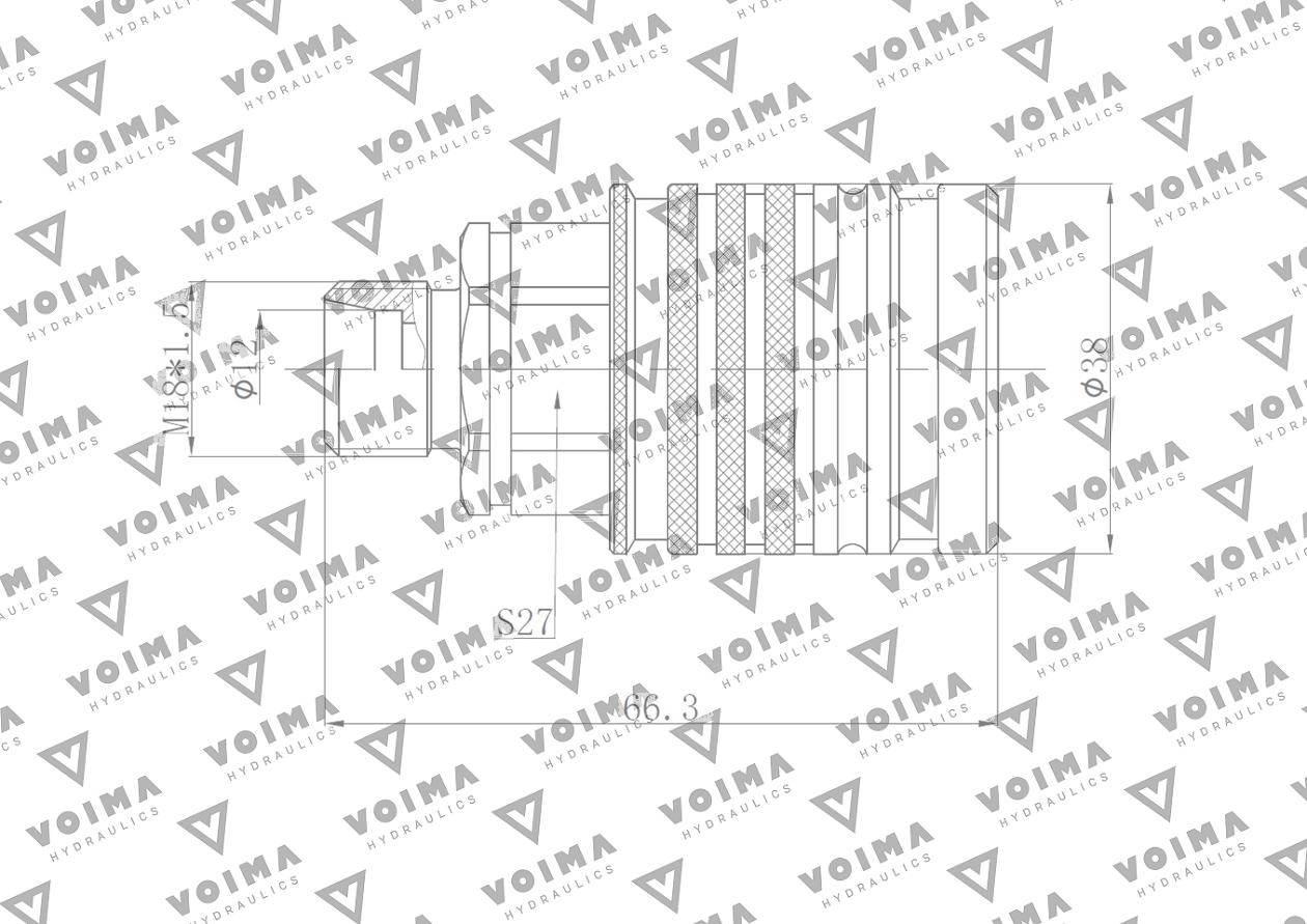 Szybkozłącze hydrauliczne gniazdo euro m18x1.5 gz push-pull 9100818g voima - zdjęcie 2