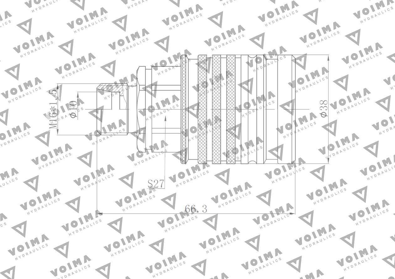 Szybkozłącze hydrauliczne gniazdo euro m16x1.5 gz push-pull 9100816g voima - zdjęcie 2