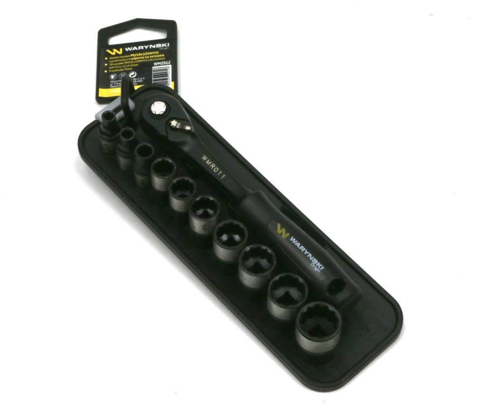 Zestaw 12 el nasadki przedłużone 1/4 4 4.5 6 8 9 10 11 12 13 14 z przedłużk - zdjęcie 2