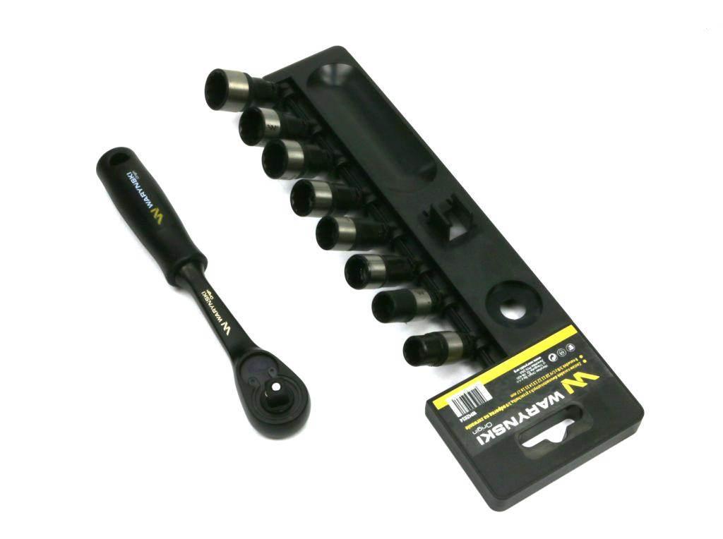Zestaw l nasadek 3/8 10 11 12 13 14 15 16 17mm z grzechotką waryński