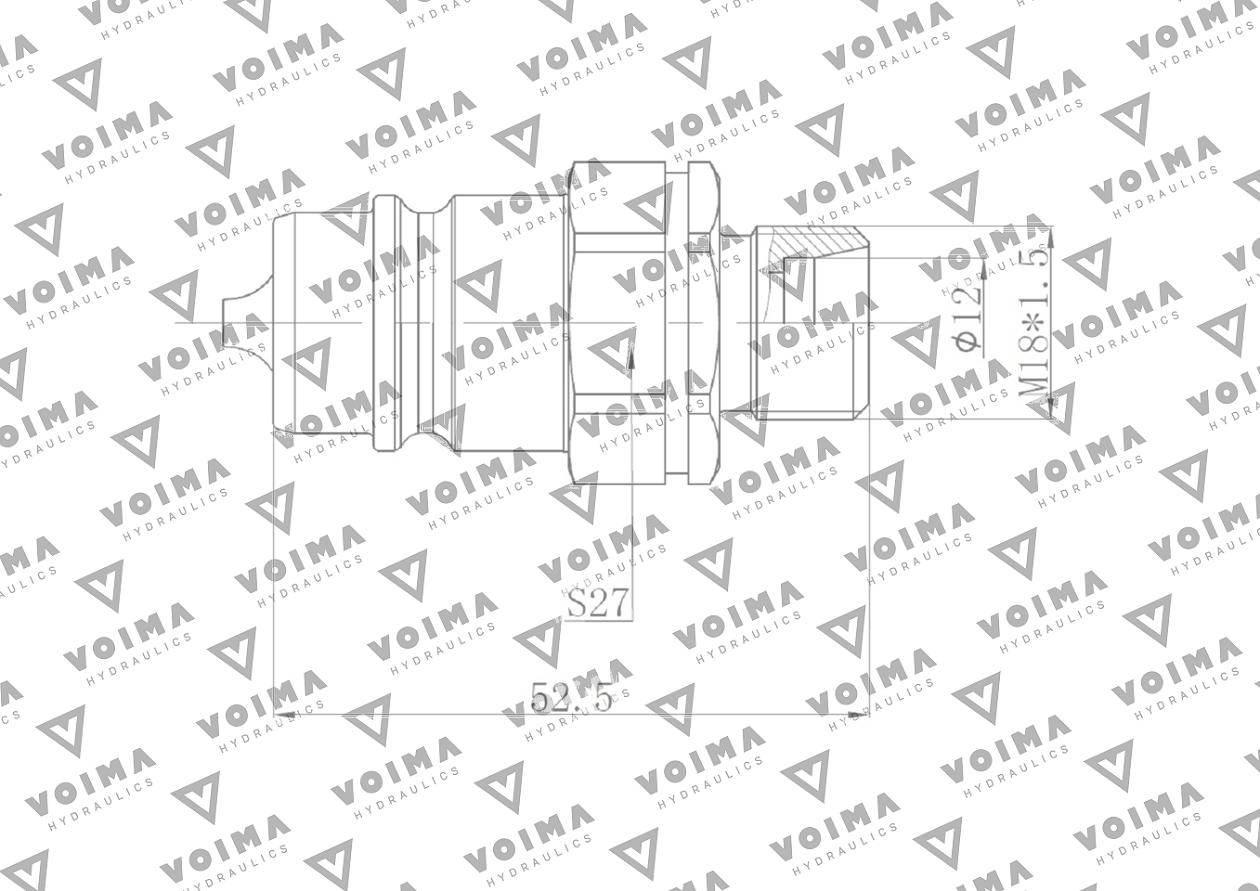 Szybkozłącze hydrauliczne wtyczka euro m18x1.5 gz 9100818w voima 50szt - zdjęcie 3