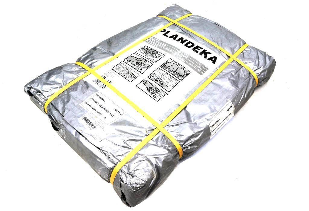 Plandeka mocna 10x12m srebrna gramatura 110g/m2