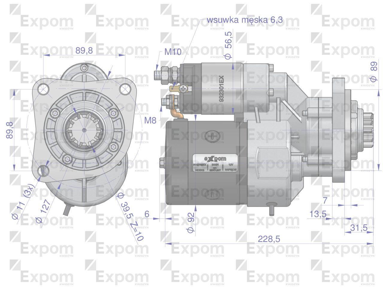 Rozrusznik z reduktorem typu magneton 9142702 new holland blue line expom k - zdjęcie 3