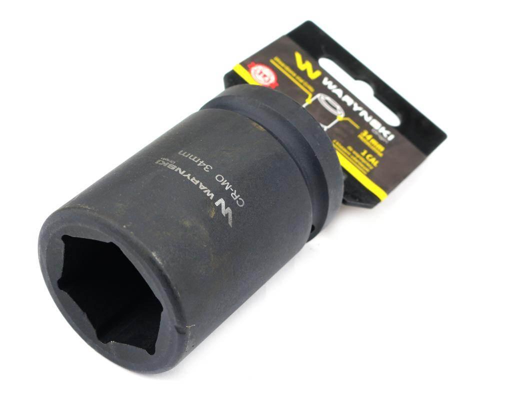 Nasadka udarowa sześciokątna 1"długa 34mm crmo din 3129 waryński