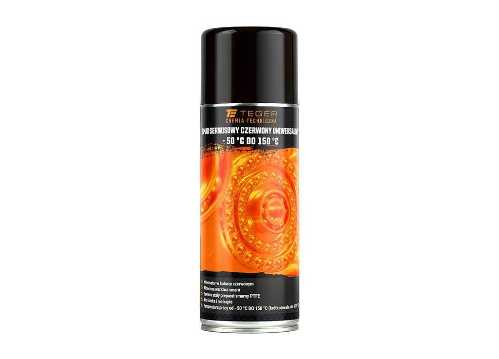 Smar serwisowy czerwony ptfe 50°c do 150 °c 400ml teger