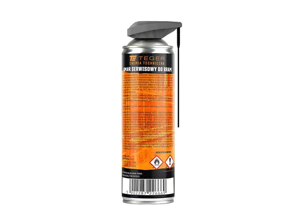 Smar serwisowy do bram z aplikatorem evo 500ml teger - zdjęcie 2