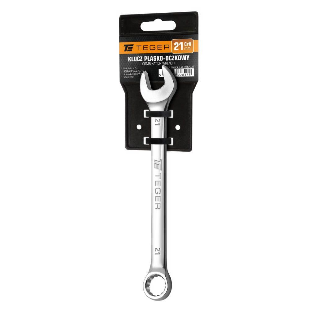 Klucz płasko-oczkowy 21mm teger | T-W-NWKPO21