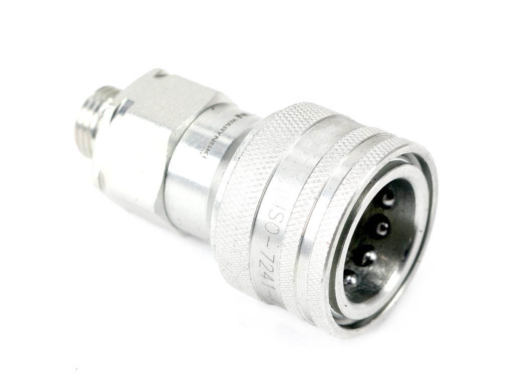 Szybkozłącze hydrauliczne gniazdo m16x1.5 gwint zewnętrzny euro iso 7241-a z eliminatorem ciśnienia waryński
