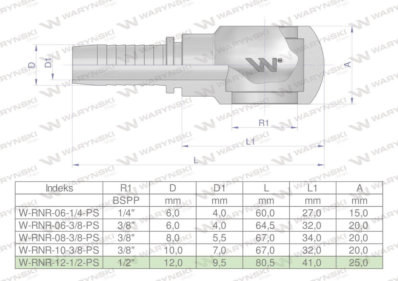 Zakucie hydrauliczne oczkowe rnr dn13 1/2" premium waryński 10szt - zdjęcie 3