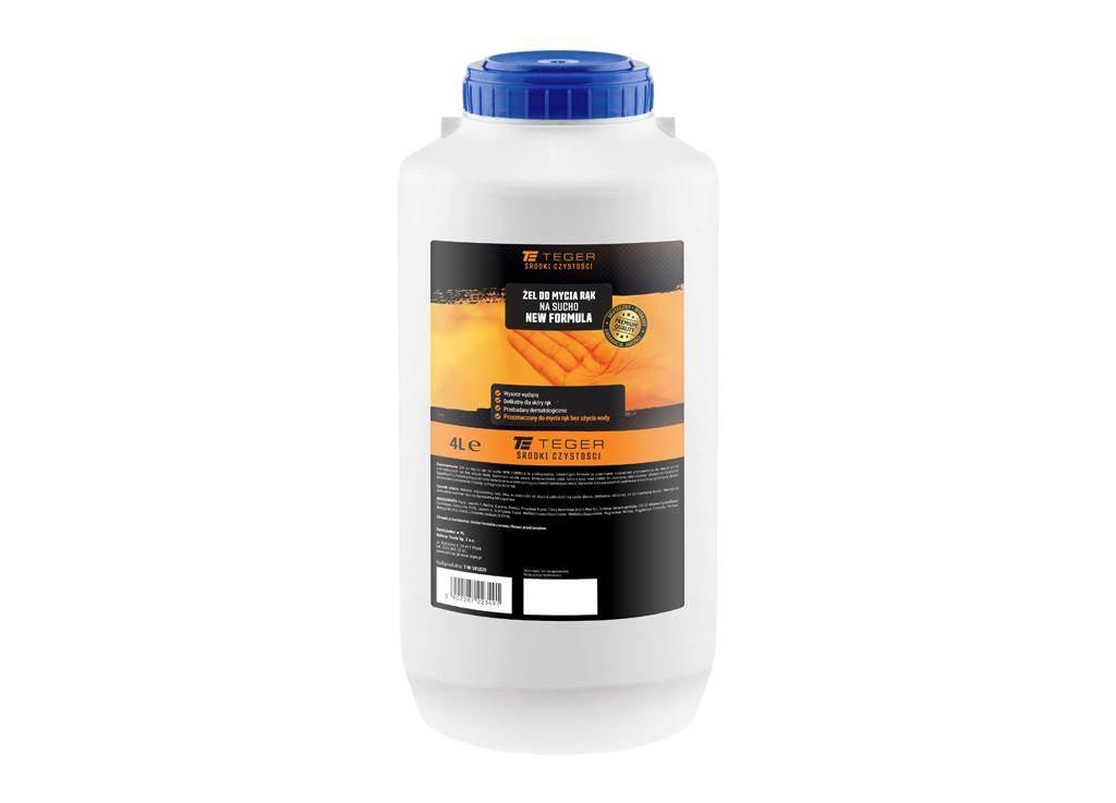 Żel do mycia rąk na sucho new formula 4l teger