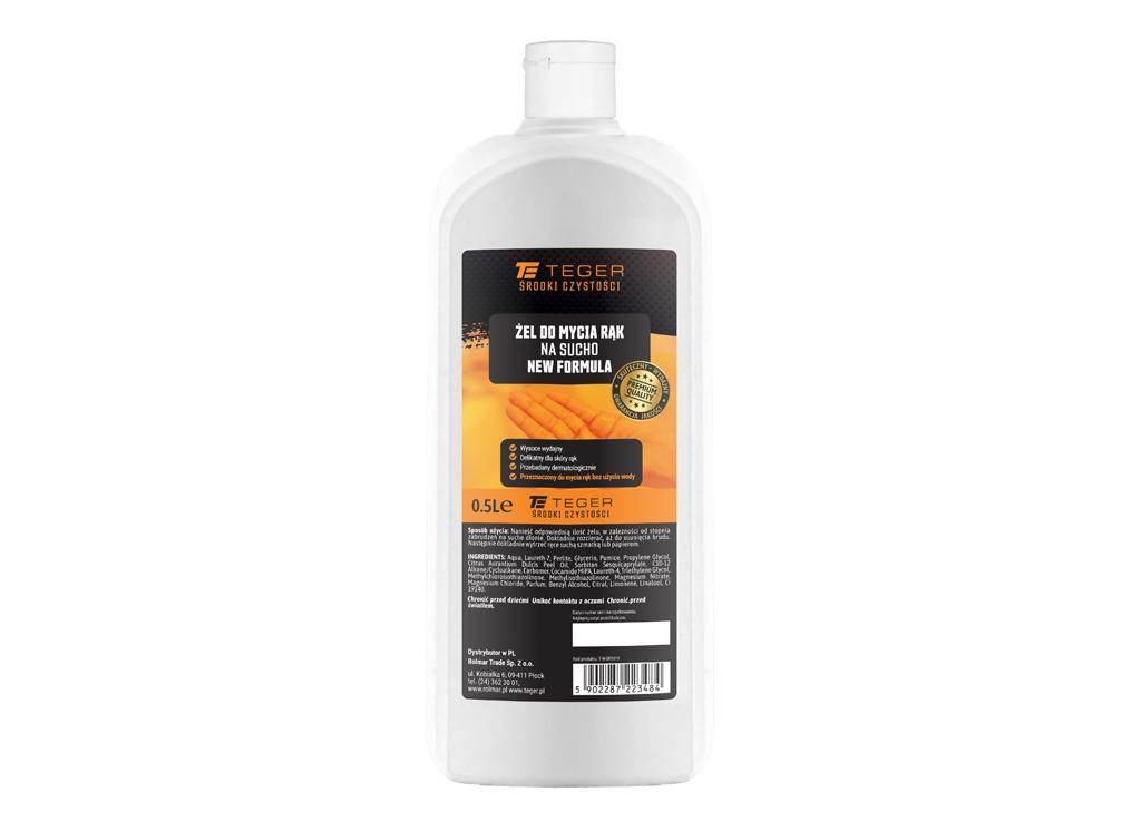 Żel do mycia rąk na sucho new formula 500ml teger