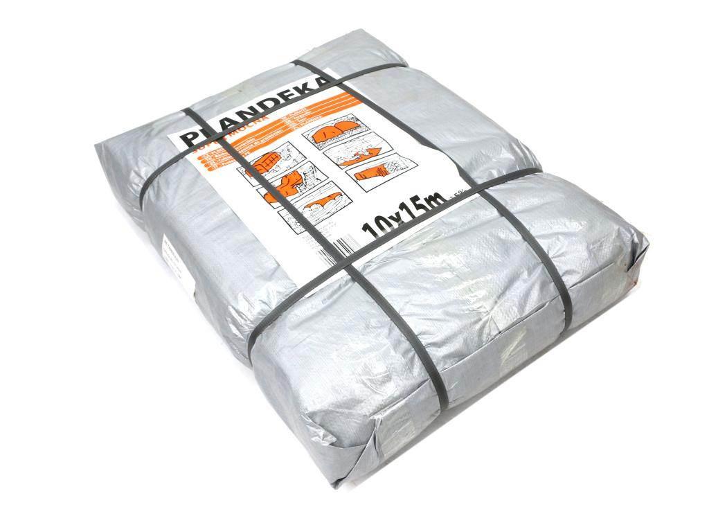 Plandeka super mocna 10x15m srebrna gramatura 160g/m2