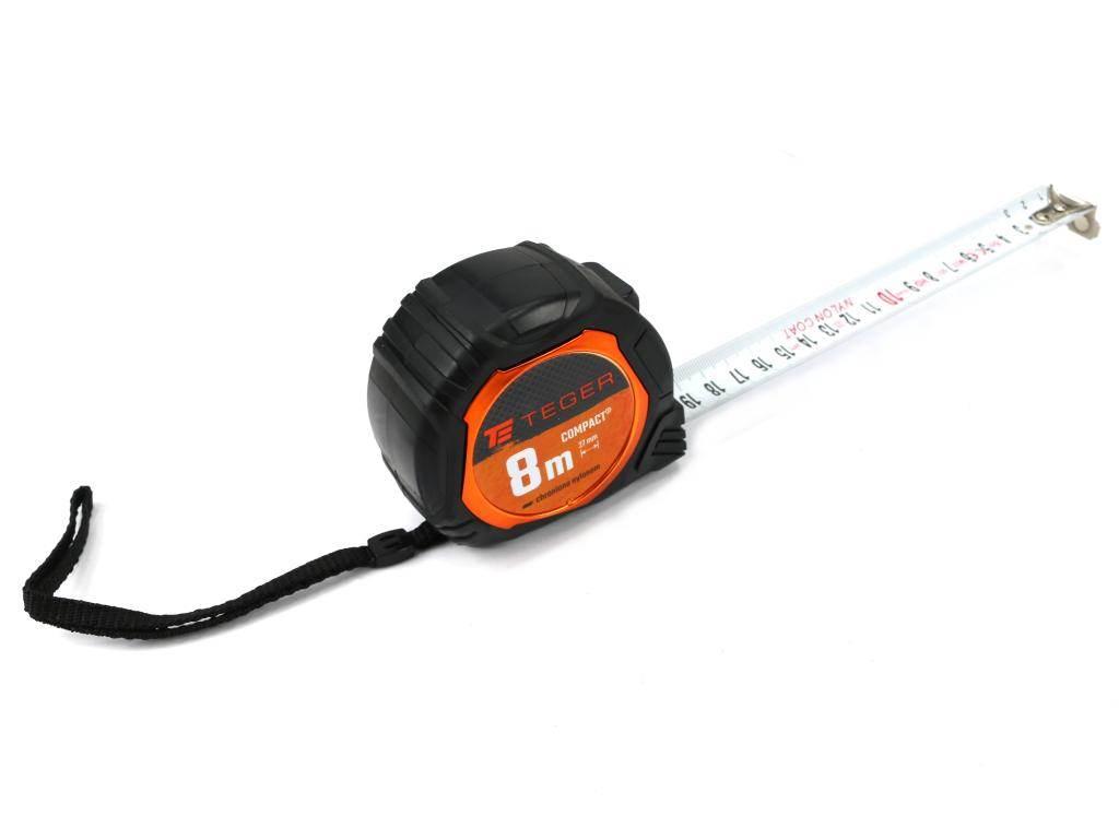 Miara stalowa rozwijana kompaktowa 8m 27mm grubość taśmy 0,16mm teger