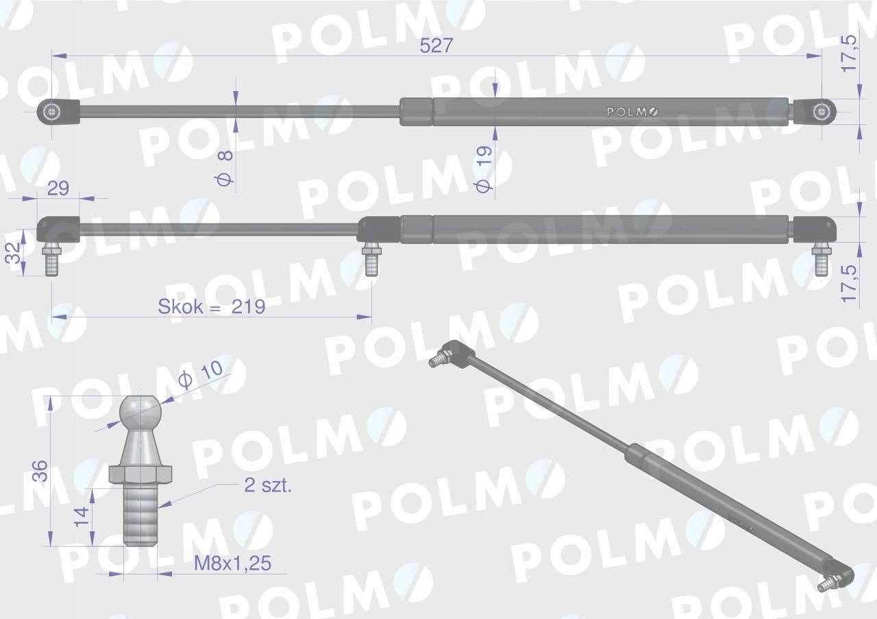 Siłownik dachu 10368918 zetora proxima forterra polmo - zdjęcie 2